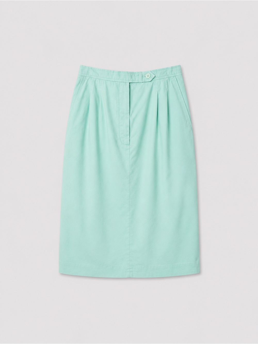 Evan Picone Mint Green Pleated Midi Skirt